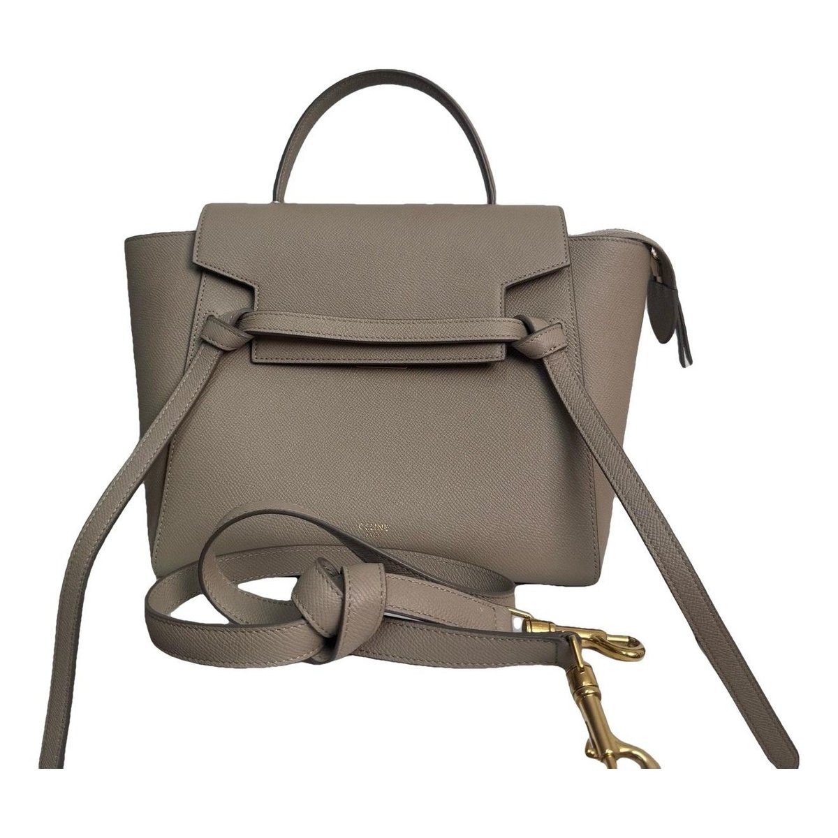 Belt leather handbag