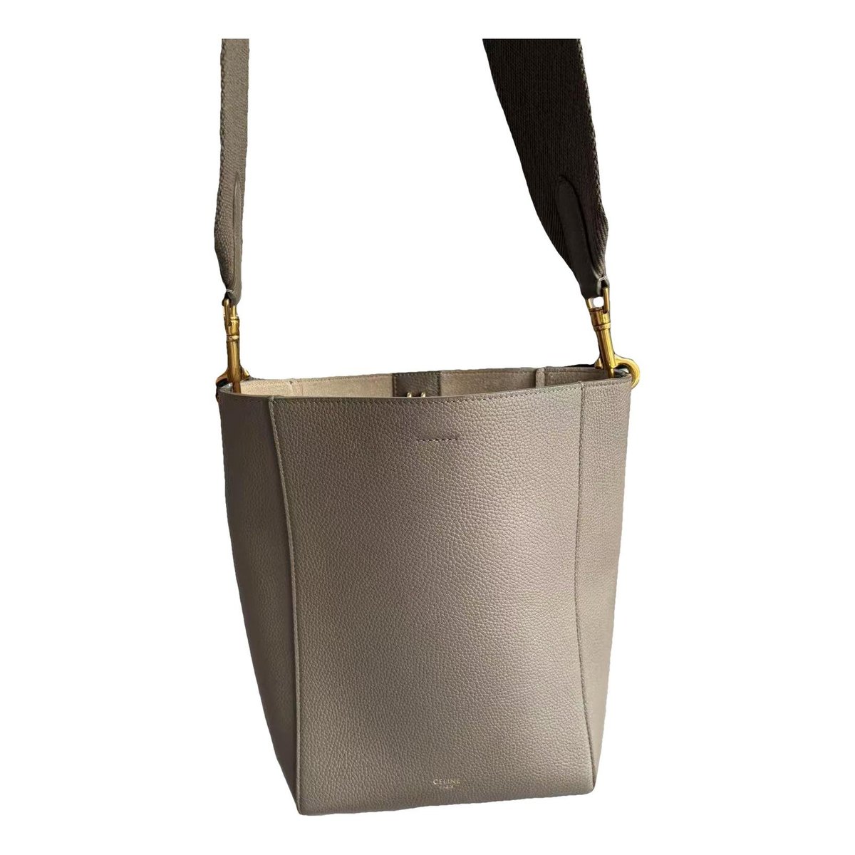 Seau Sangle leather handbag