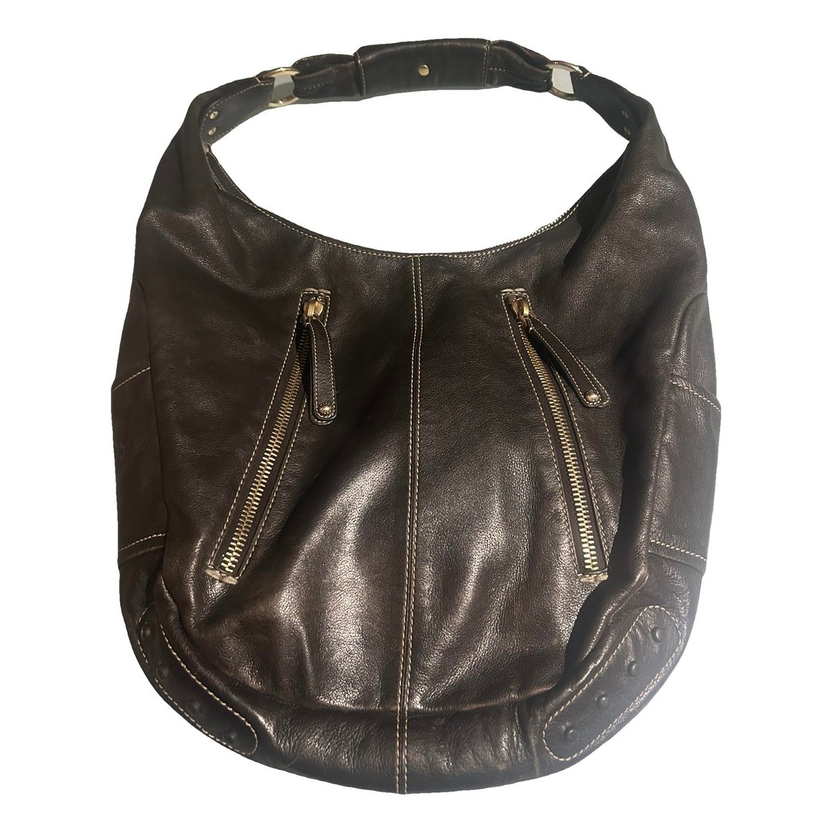 Shopping Media leather tote