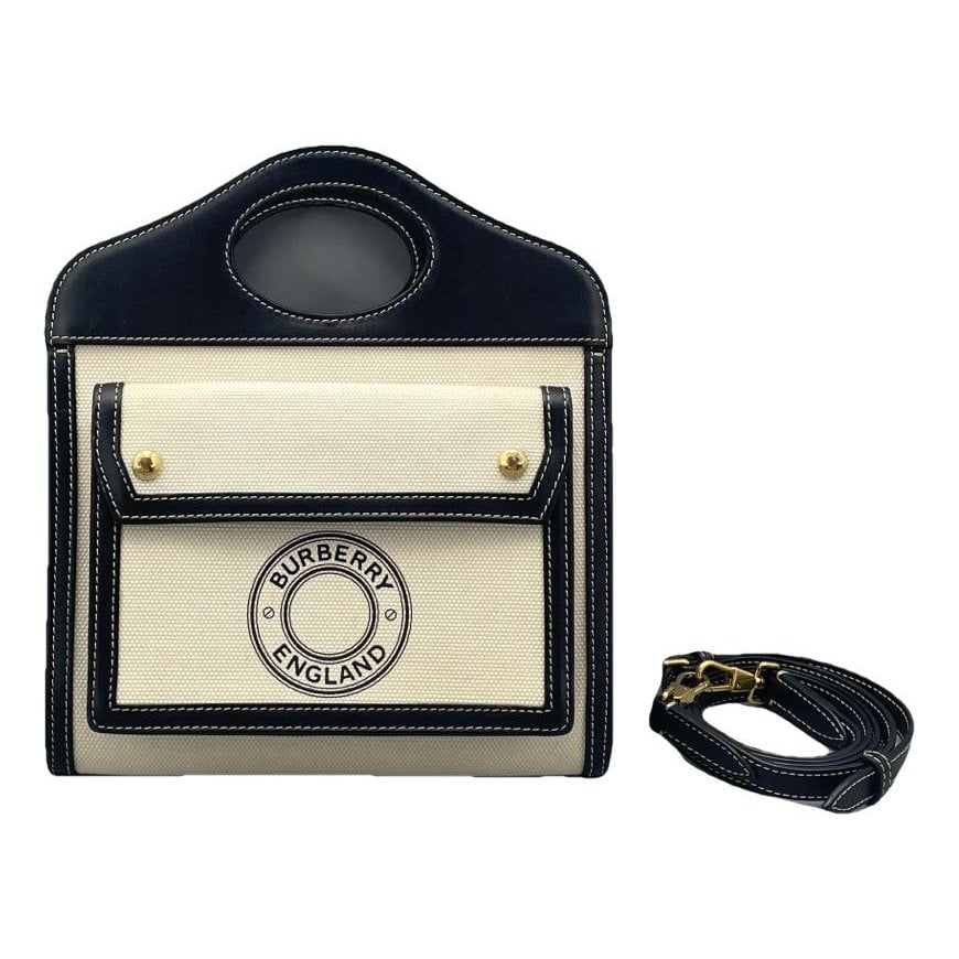 Pocket leather handbag