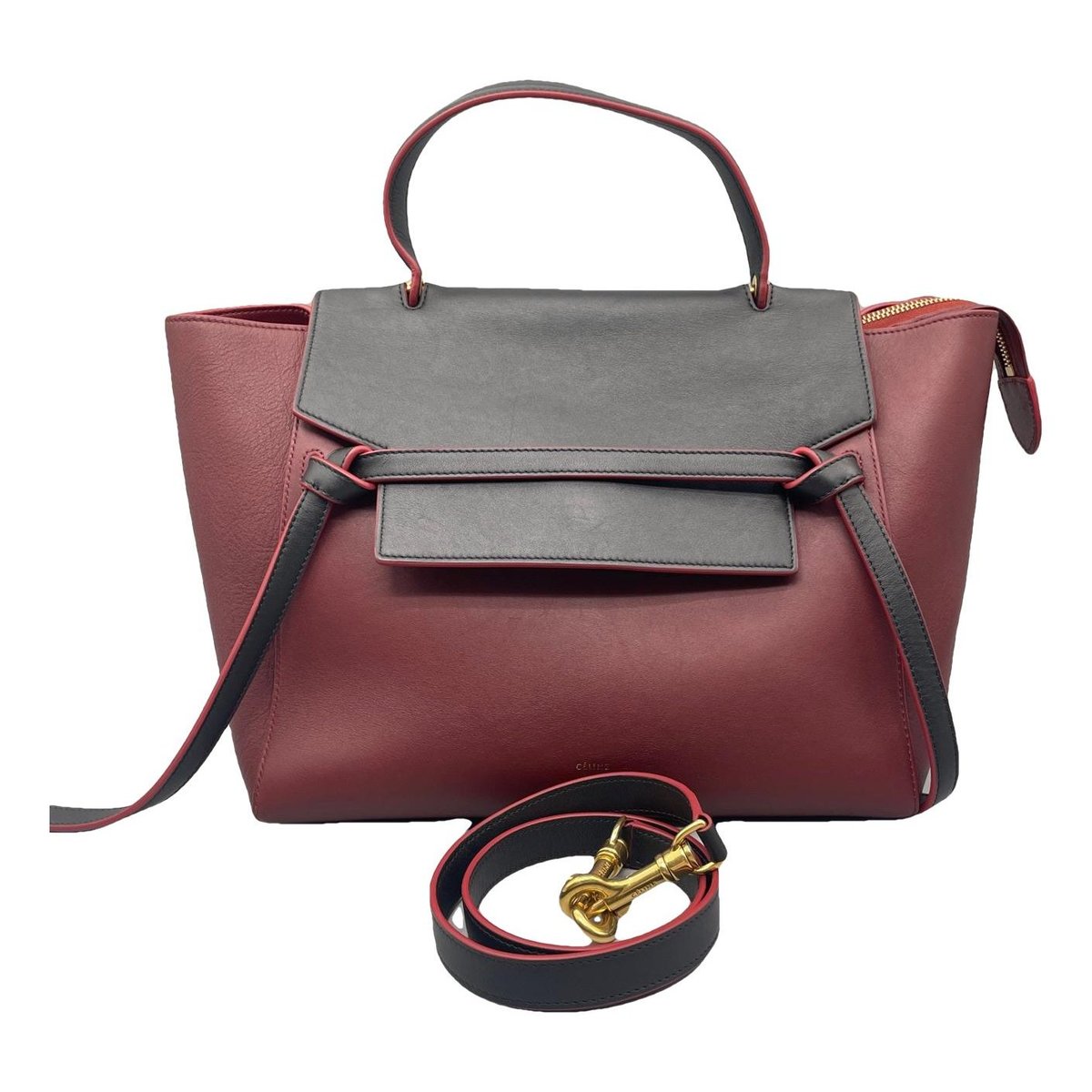 Belt leather handbag