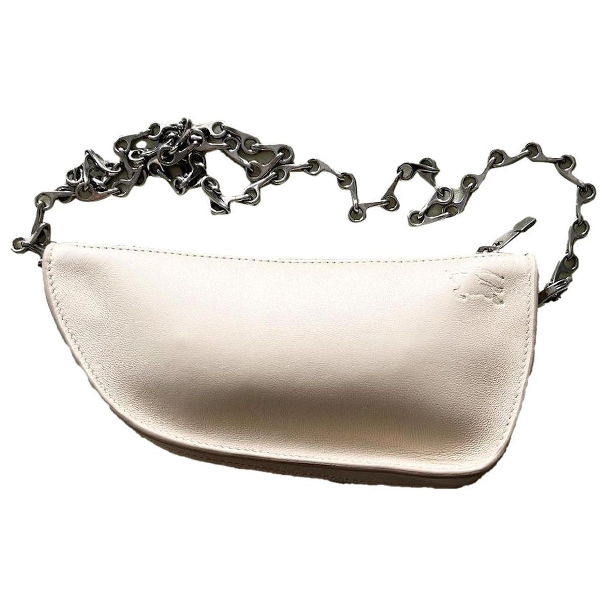 Shield leather crossbody bag