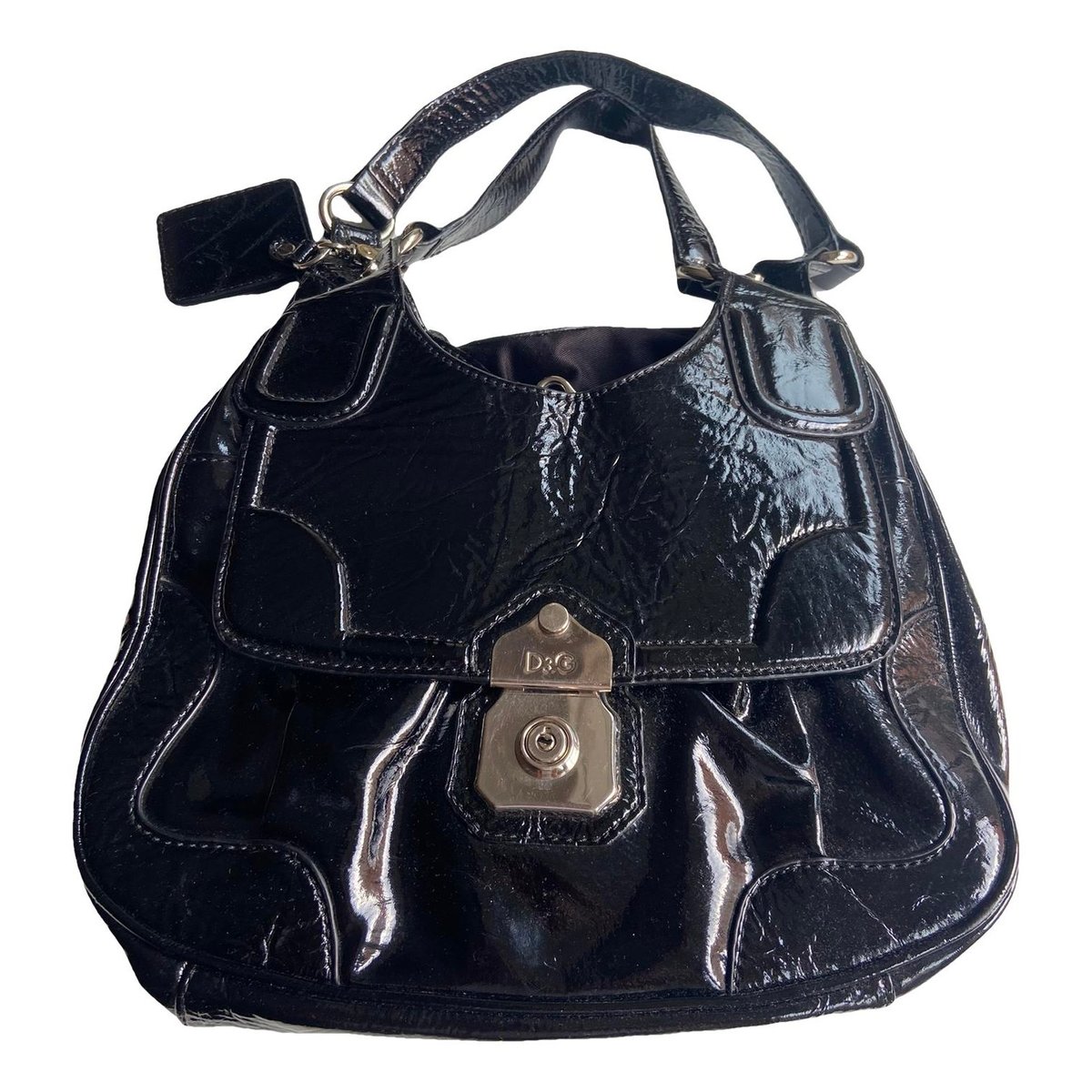 Patent leather handbag