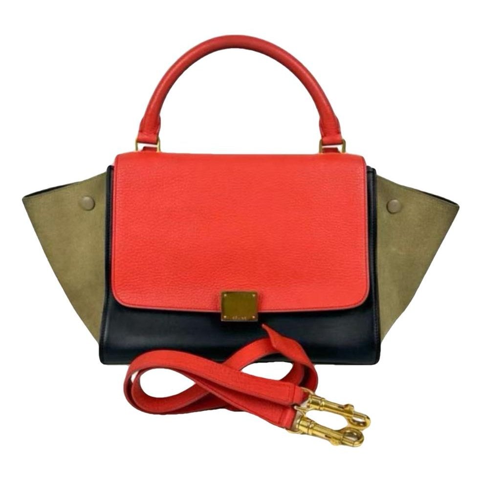 Trapèze leather tote