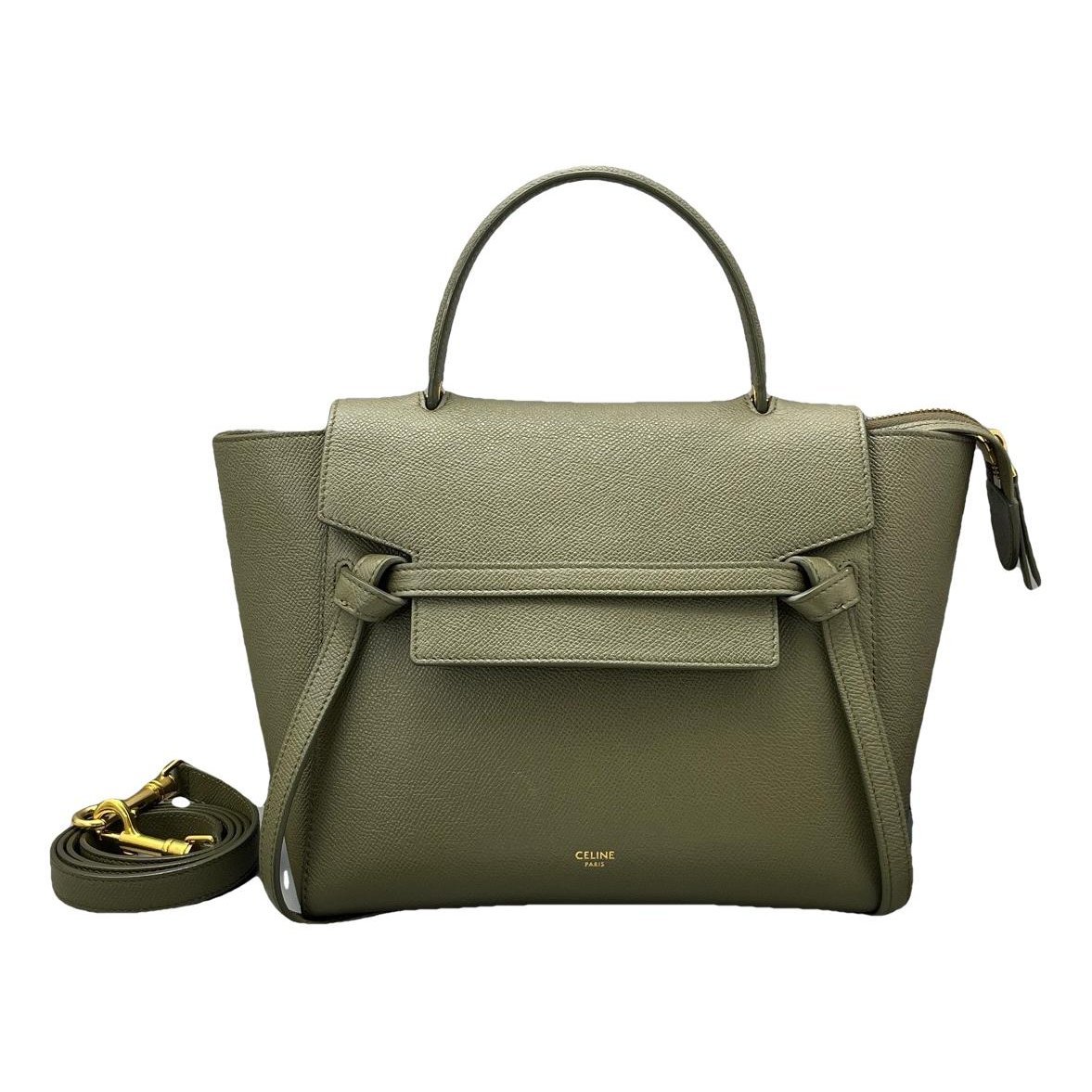 Belt leather handbag
