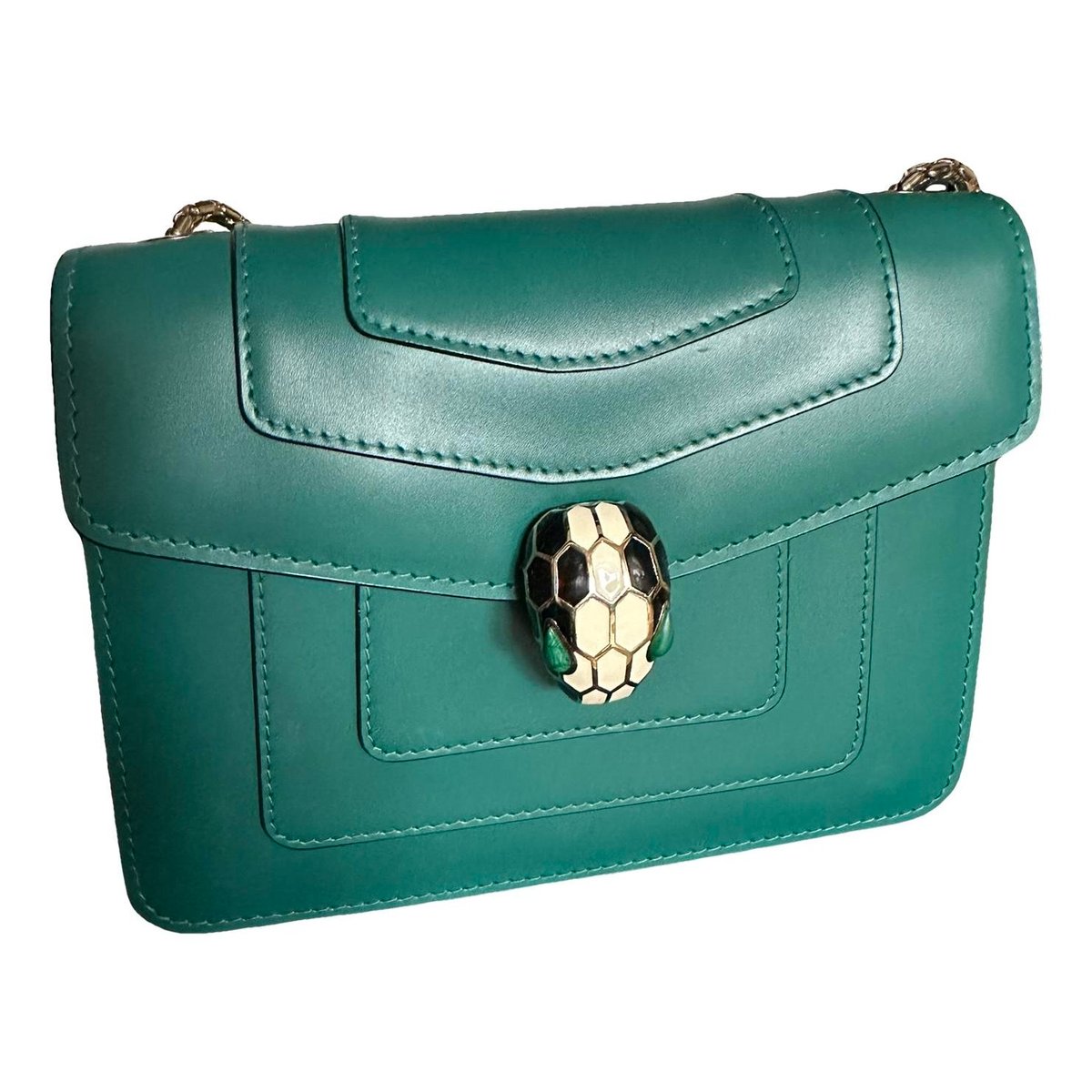 Serpenti leather handbag
