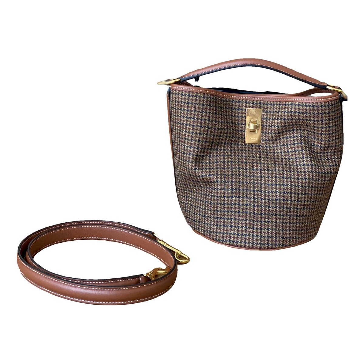 SEAU 16 tweed crossbody bag