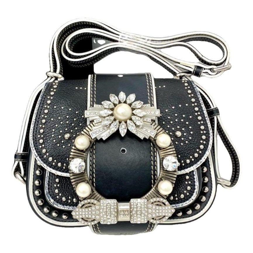 Miu Lady leather handbag