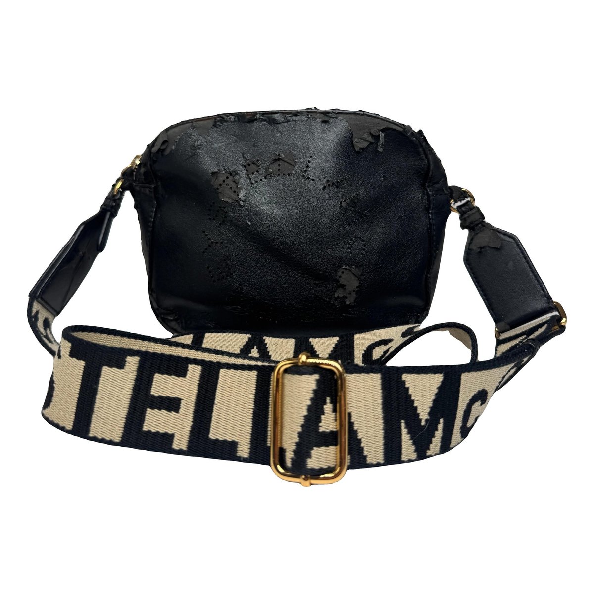 Logo vegan leather handbag
