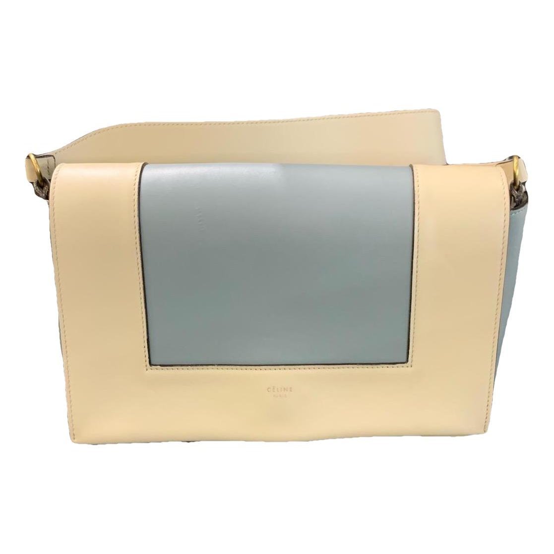 Frame leather handbag