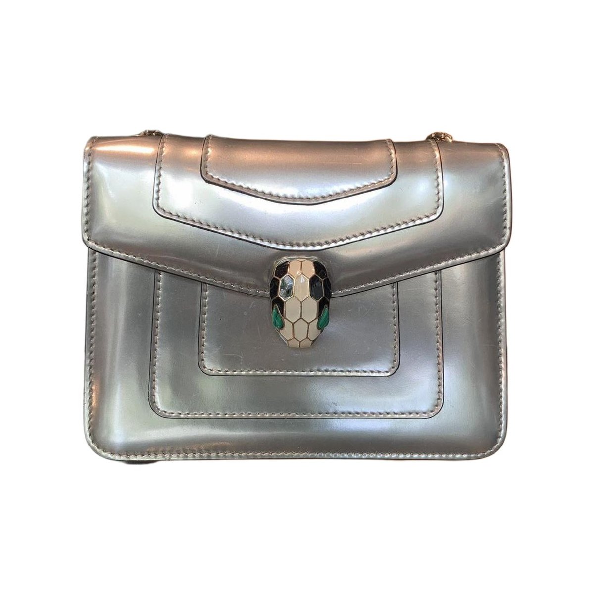 Serpenti patent leather crossbody bag
