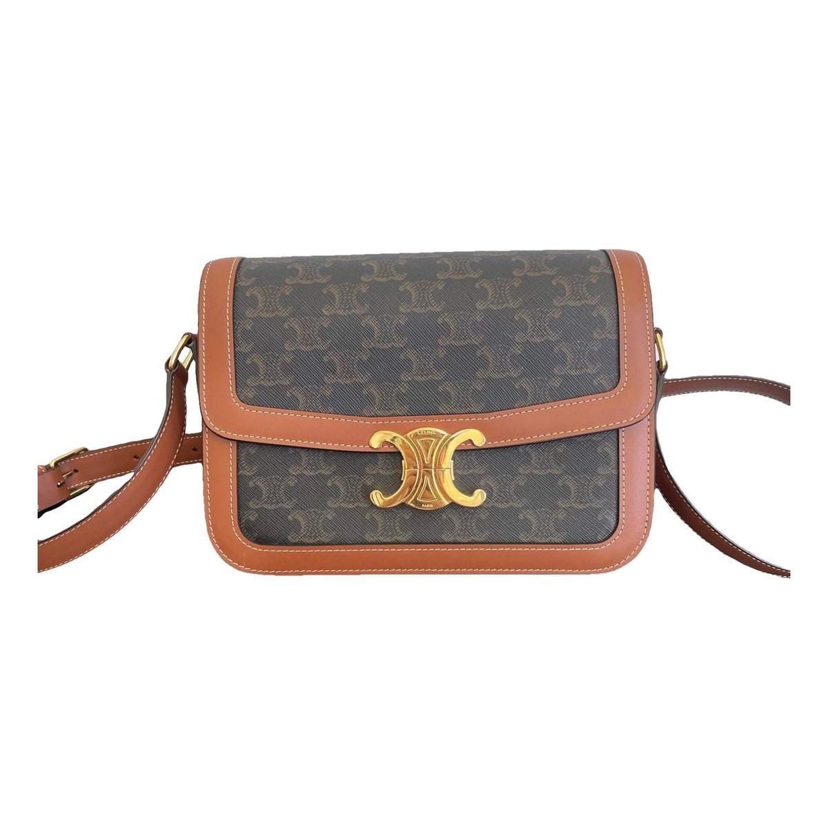 Triomphe leather handbag