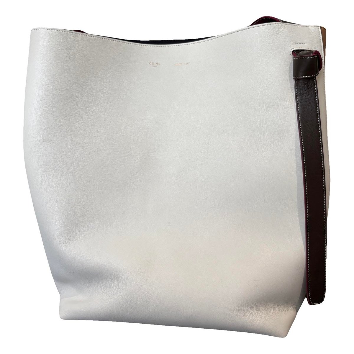 Twisted leather tote