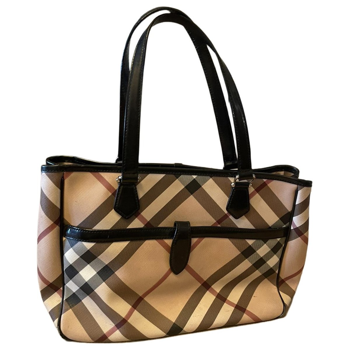 Snip leather handbag