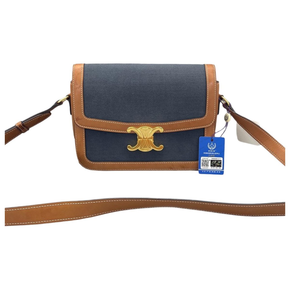 Triomphe leather crossbody bag