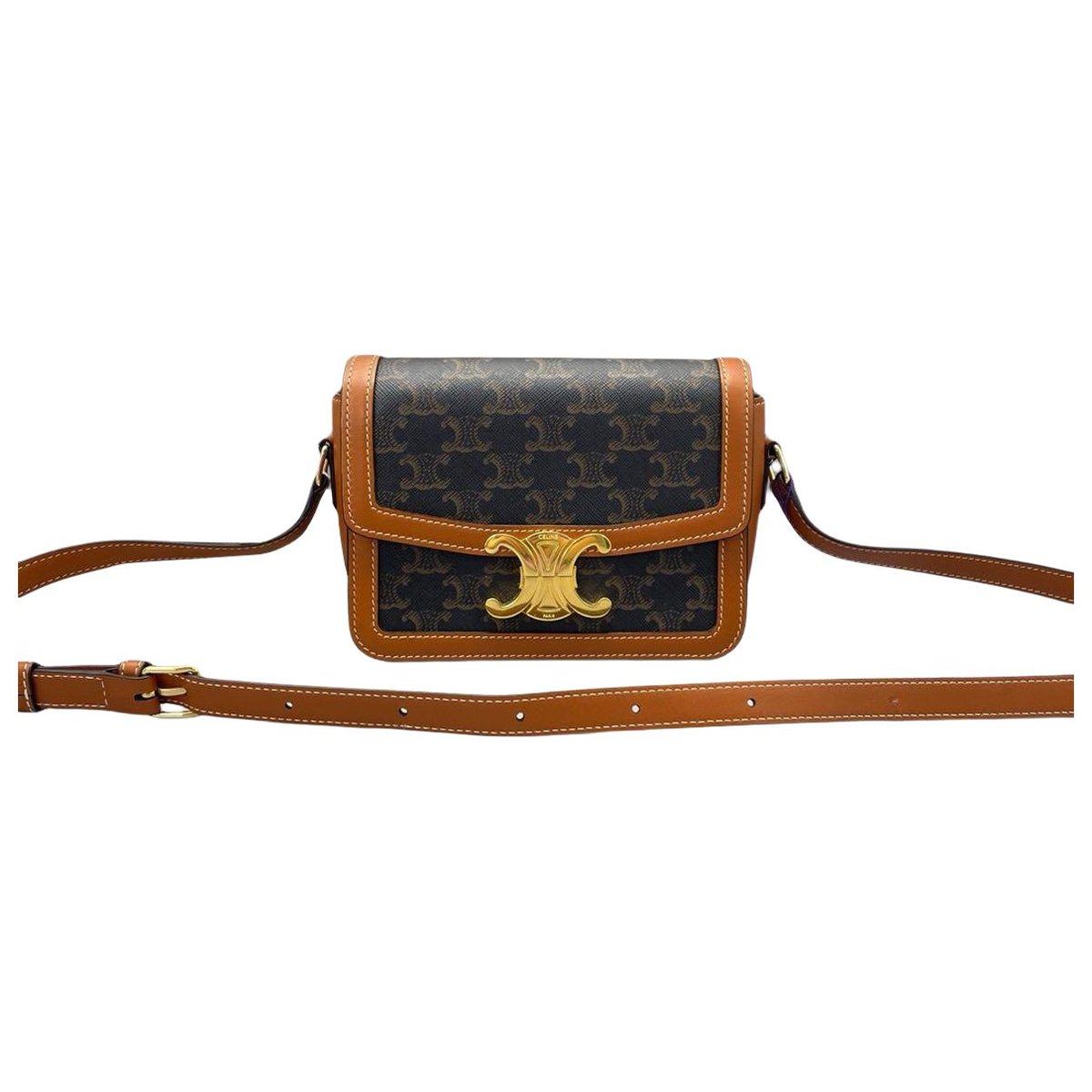 Triomphe leather handbag