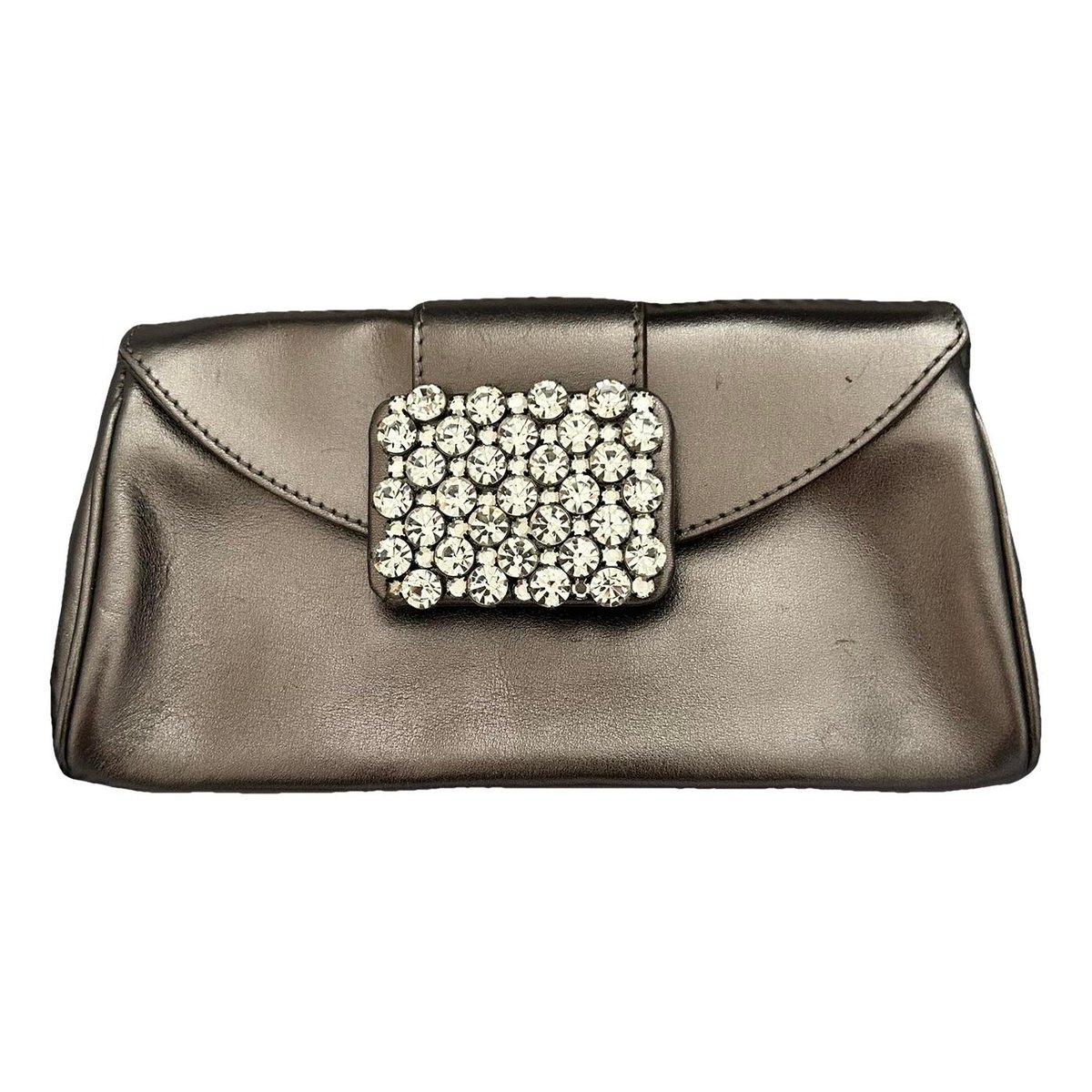 Leather clutch bag