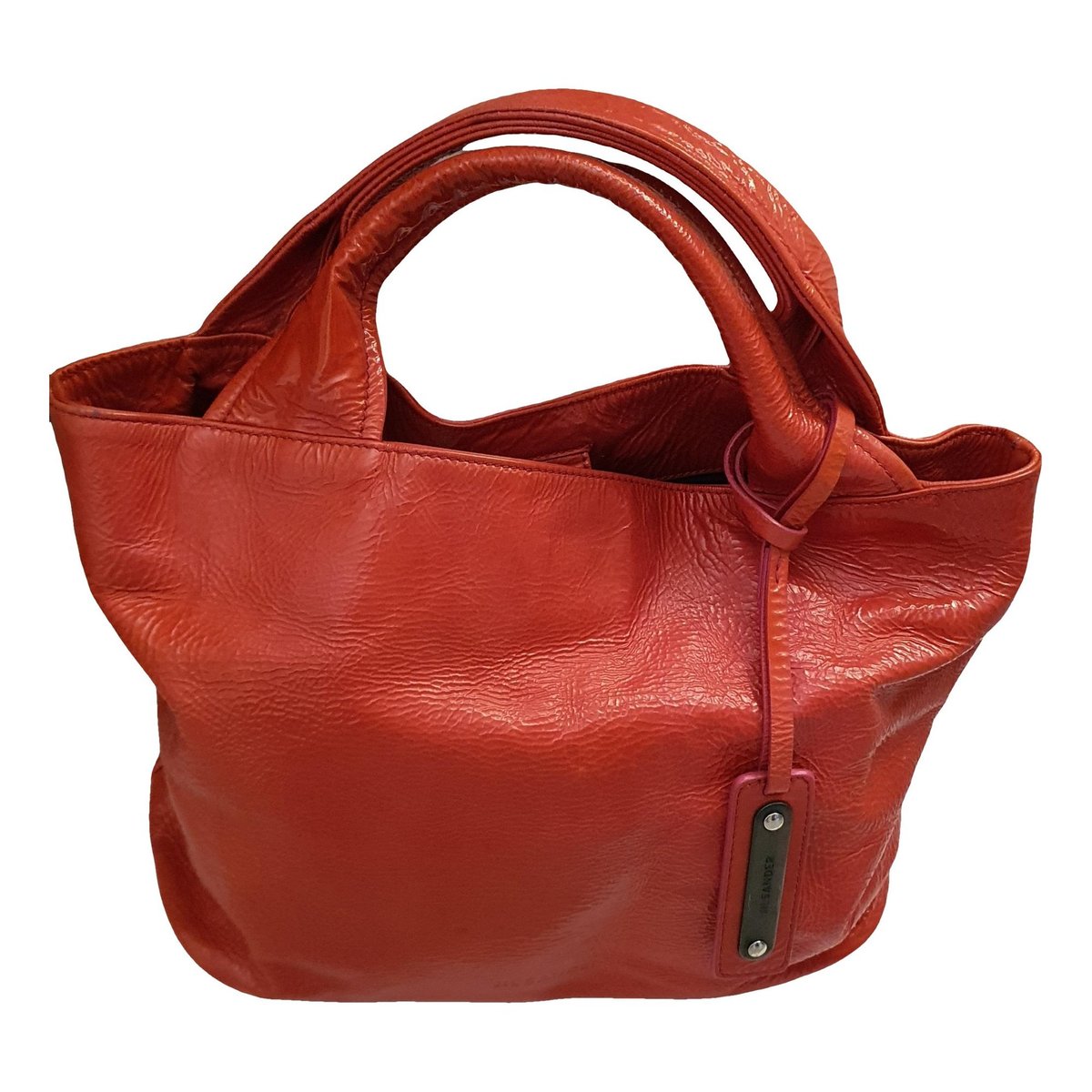 Patent leather handbag