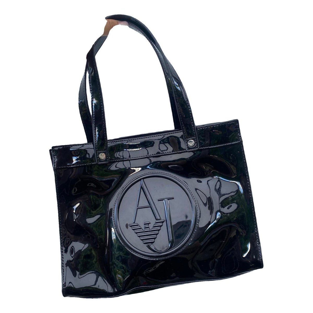Patent leather tote
