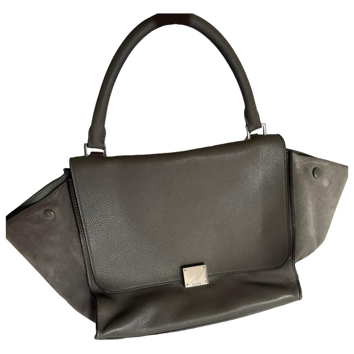 Trapèze leather bag