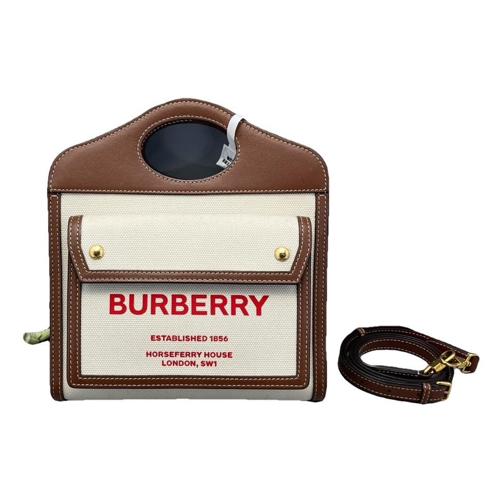 Pocket leather handbag