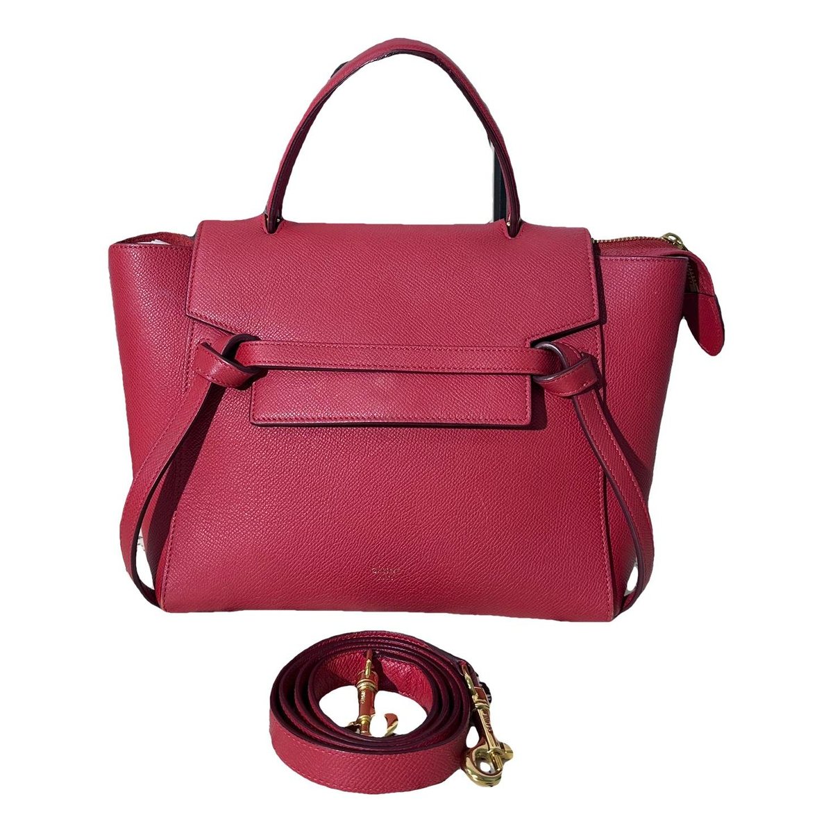 Belt leather handbag