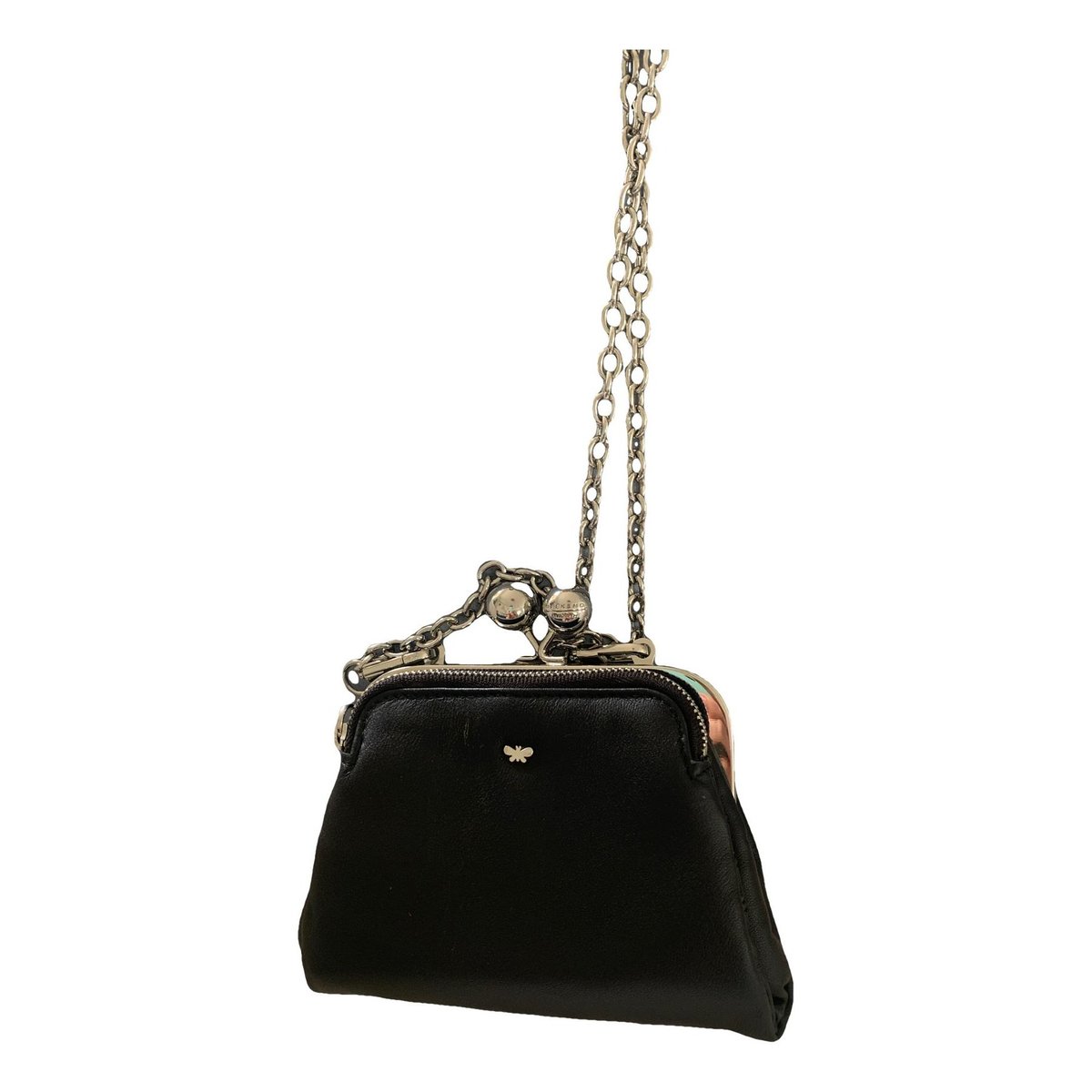 Leather clutch bag