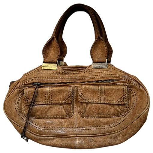 Leather clutch bag