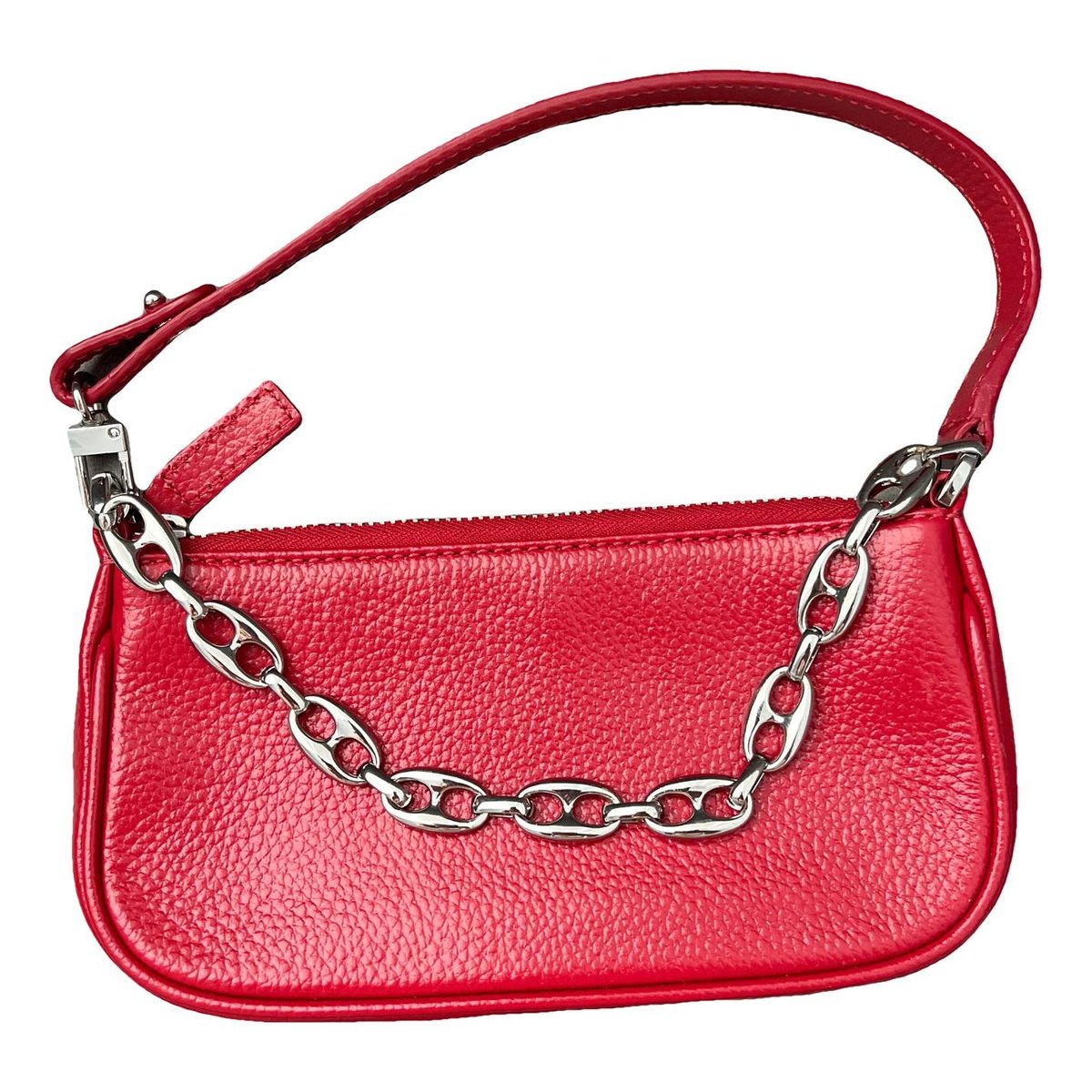 Leather clutch bag