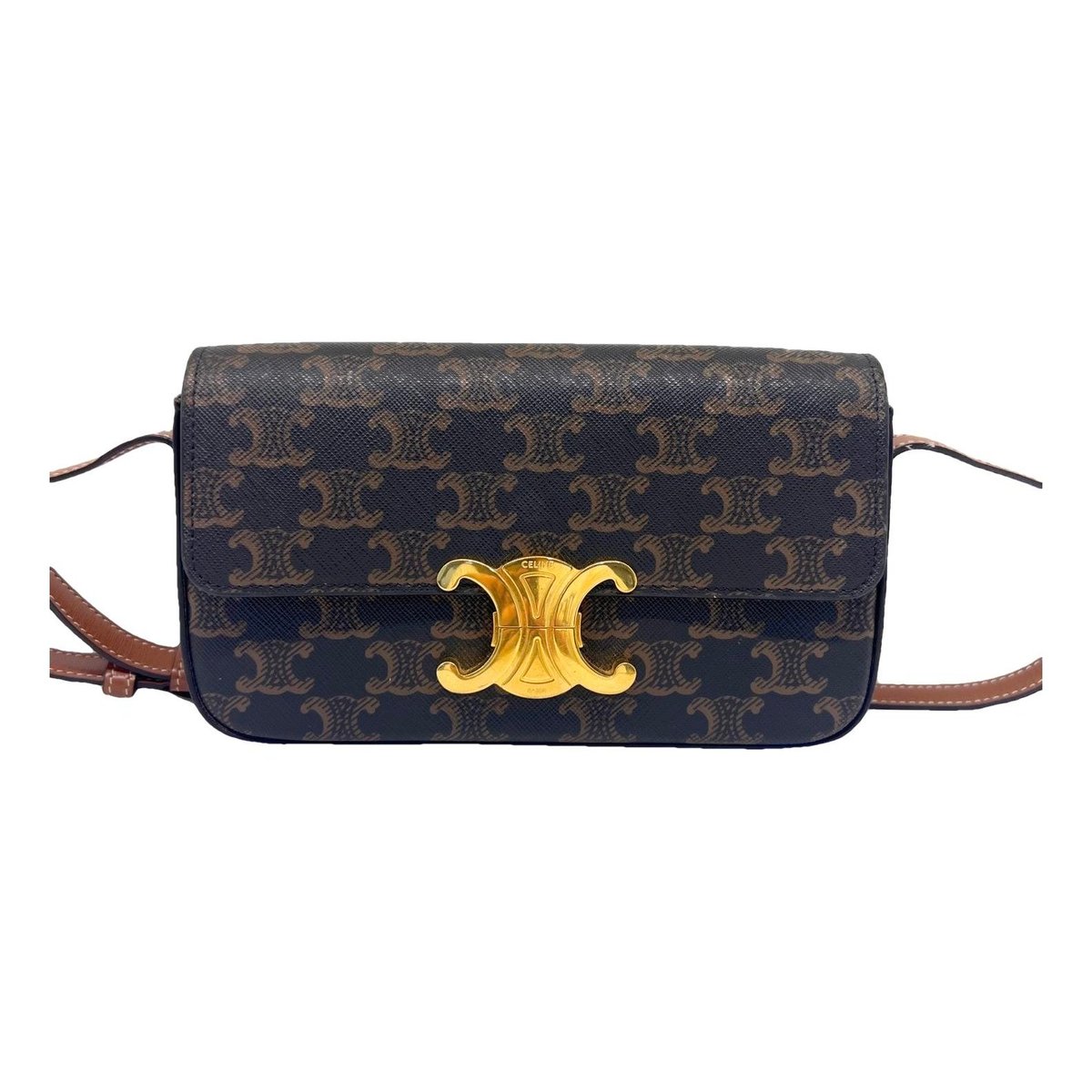 Triomphe Long vinyl handbag