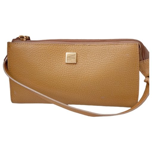 Leather clutch bag