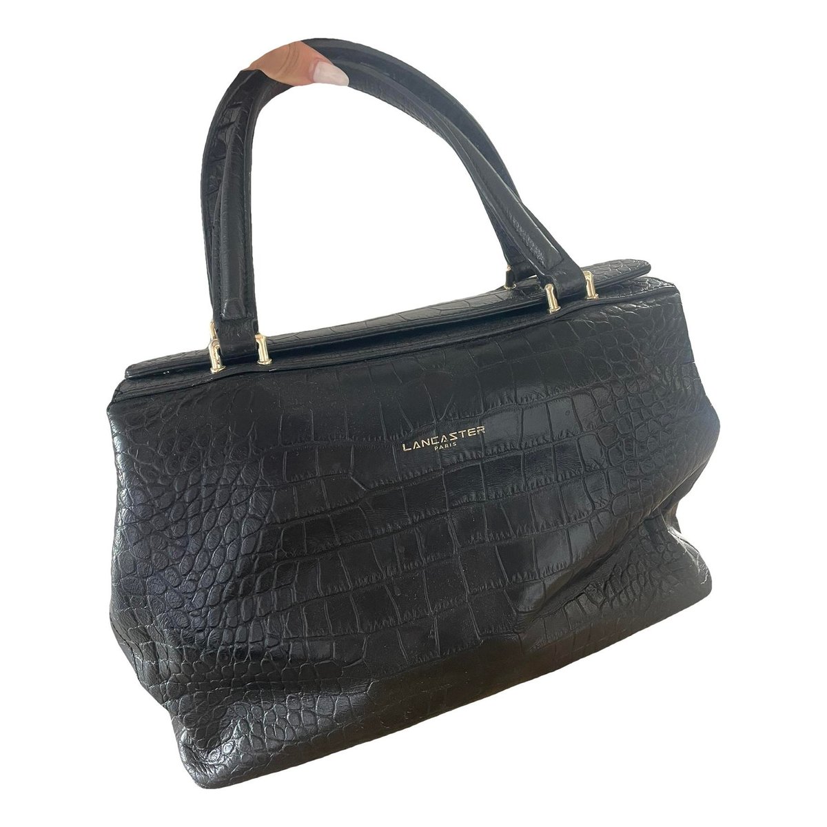 Patent leather handbag
