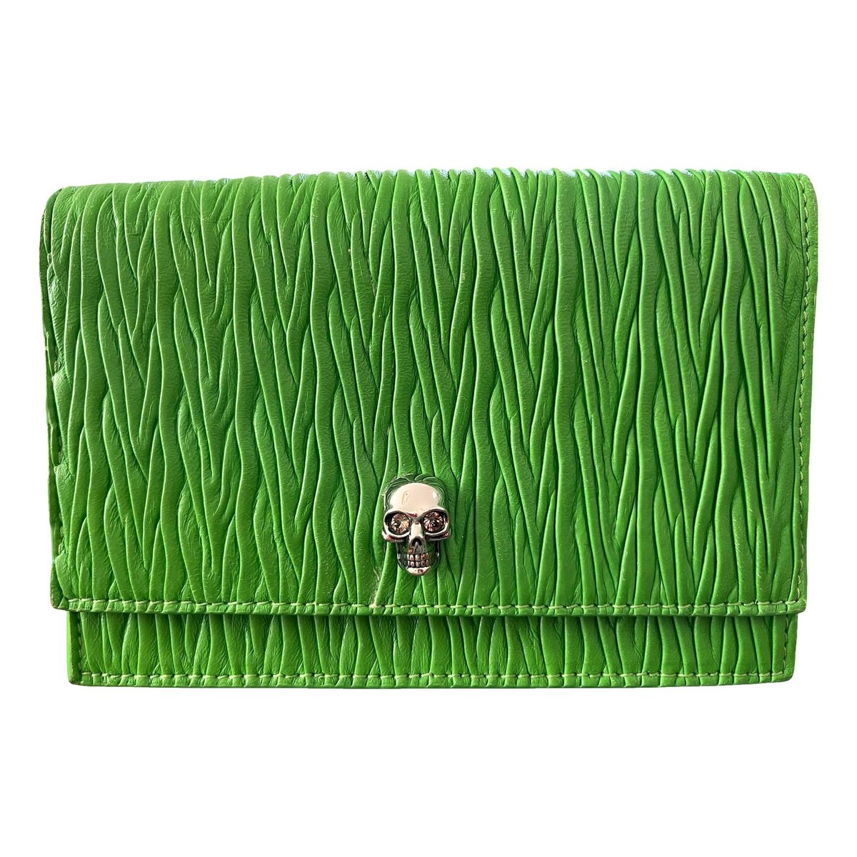 Leather clutch bag