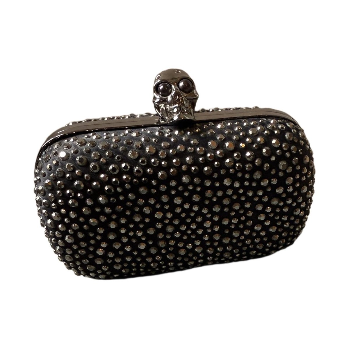 Skull silk clutch bag