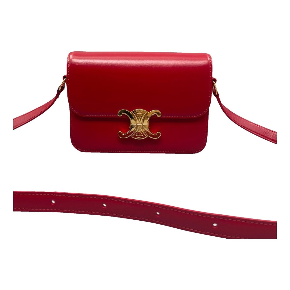 Triomphe leather handbag