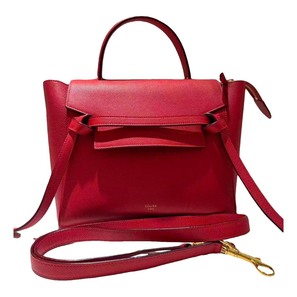 Belt leather handbag