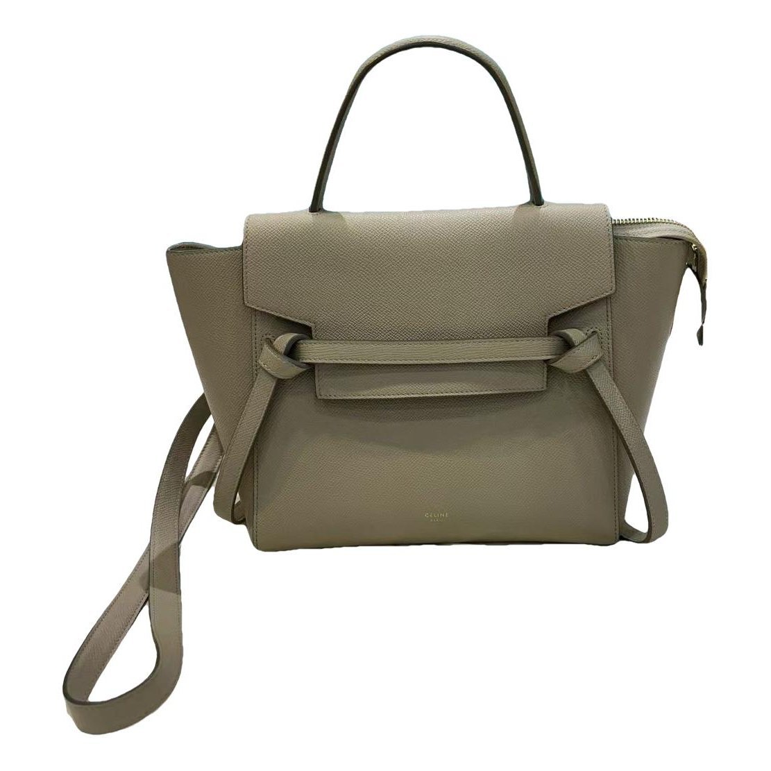 Belt leather handbag