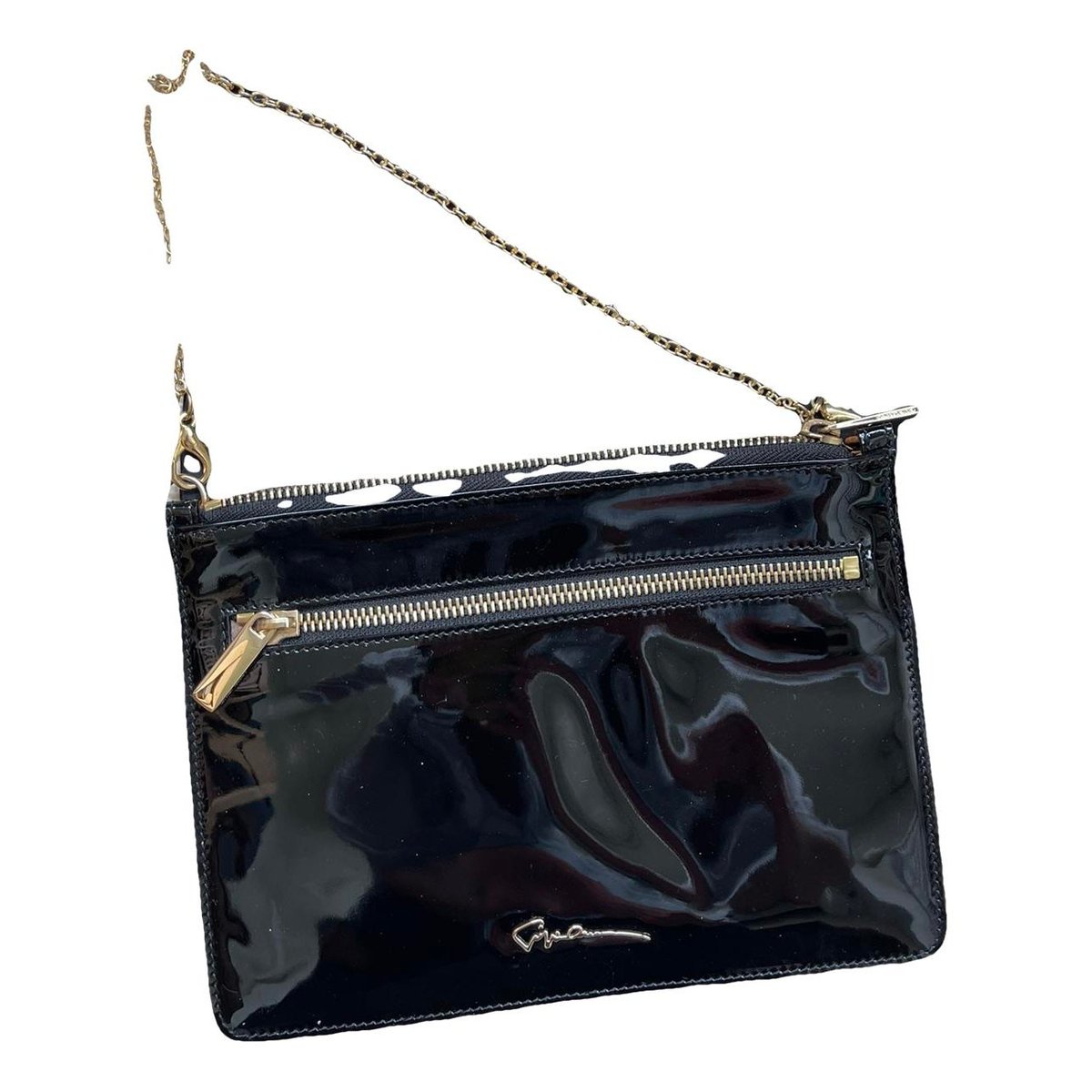Leather clutch bag