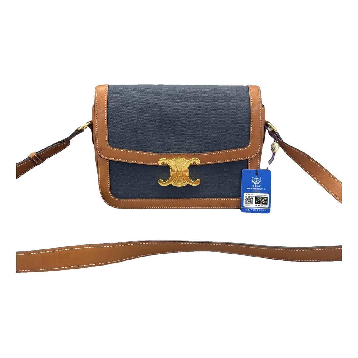 Triomphe leather handbag