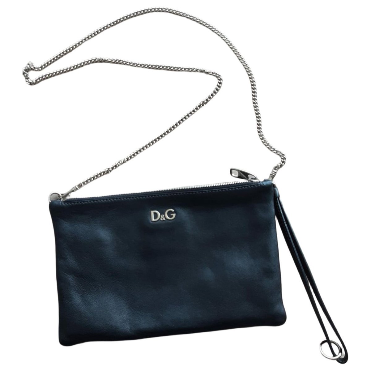 Leather clutch bag
