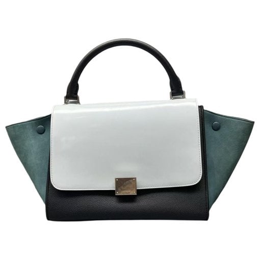 Trapèze leather handbag