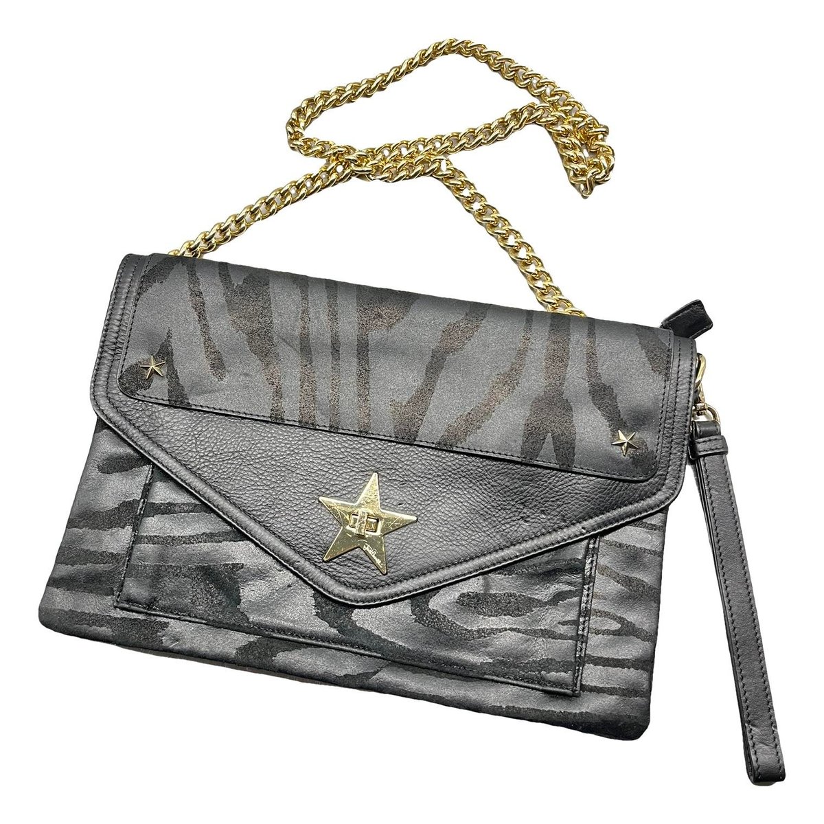 Leather clutch bag