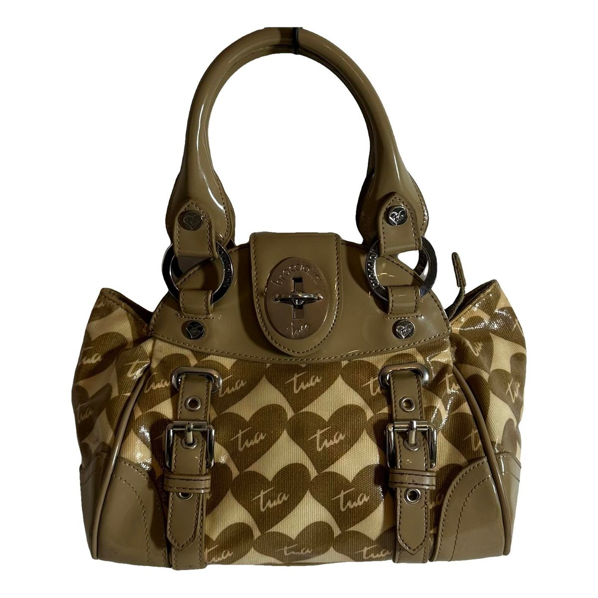 Patent leather handbag