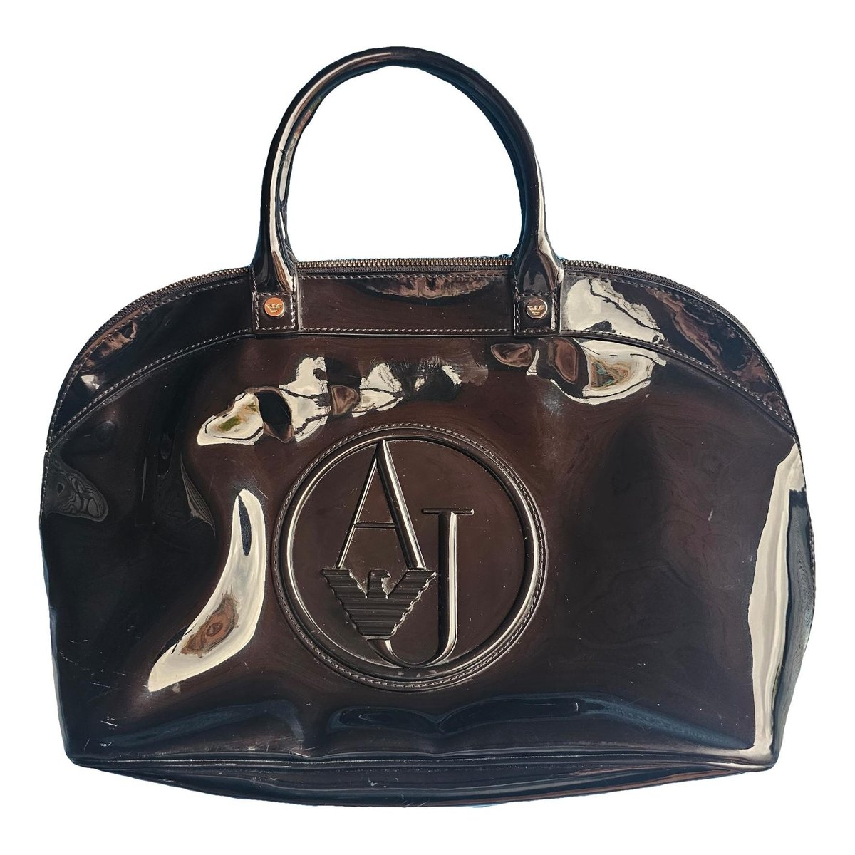 Patent leather handbag