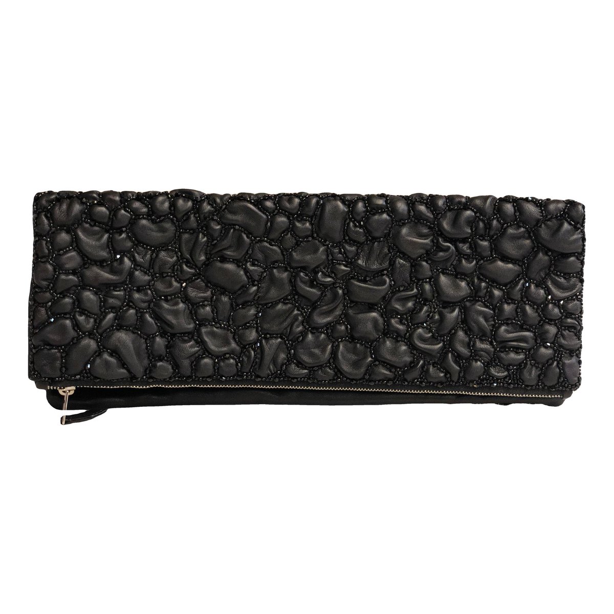 Leather clutch bag