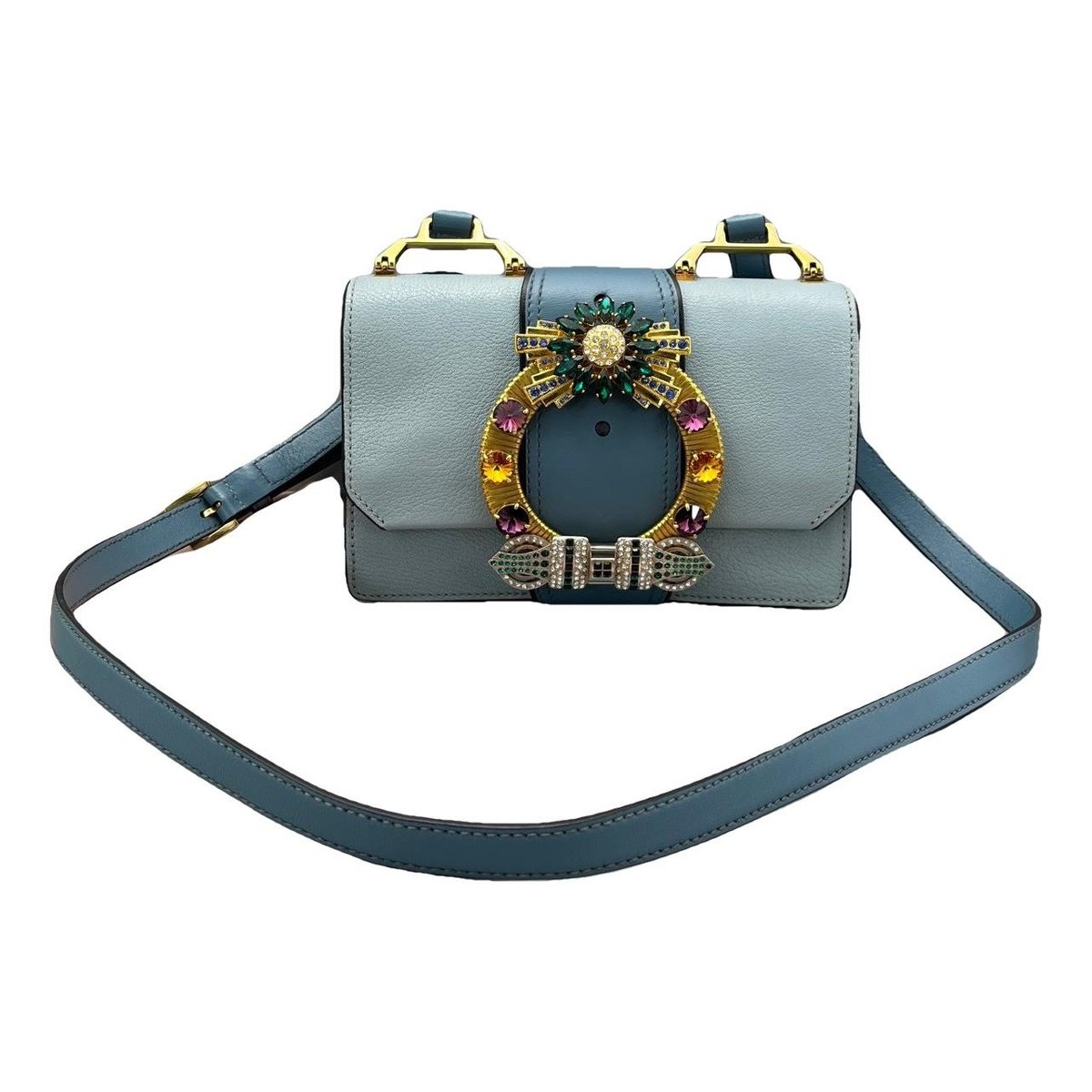 Miu Lady leather handbag
