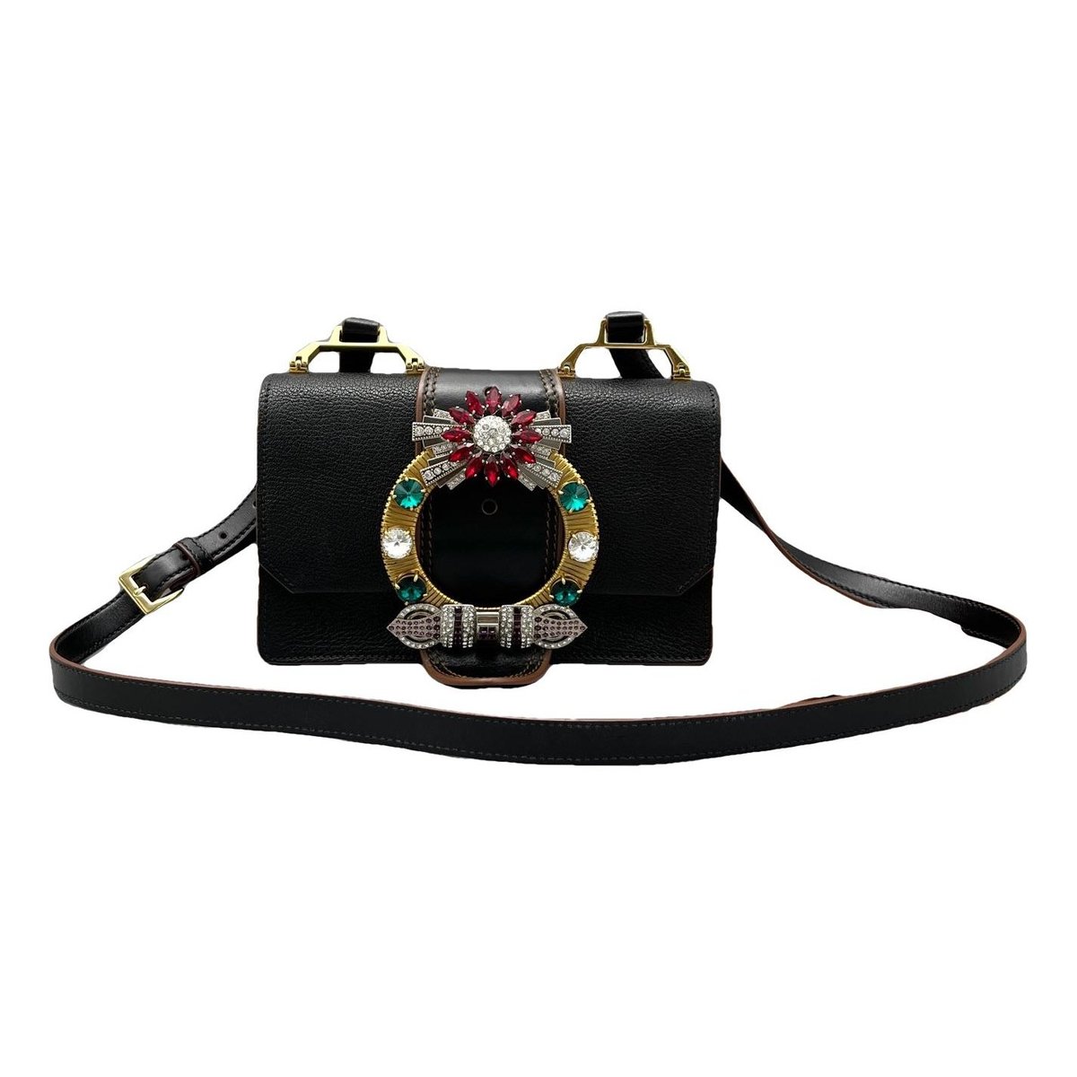 Miu Lady leather handbag