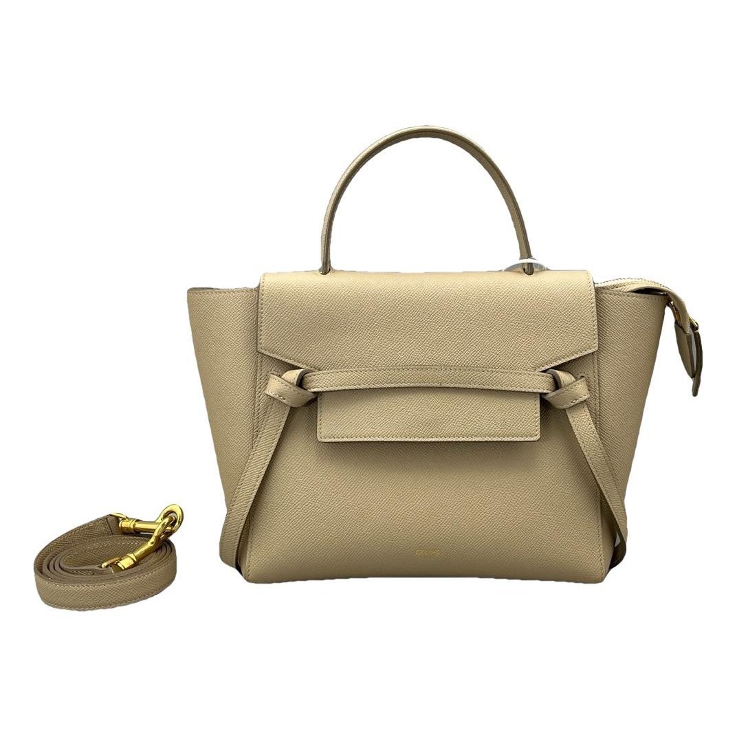 Belt leather handbag