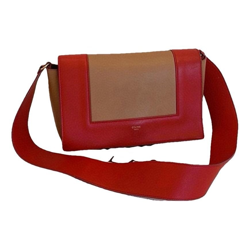 Frame leather handbag