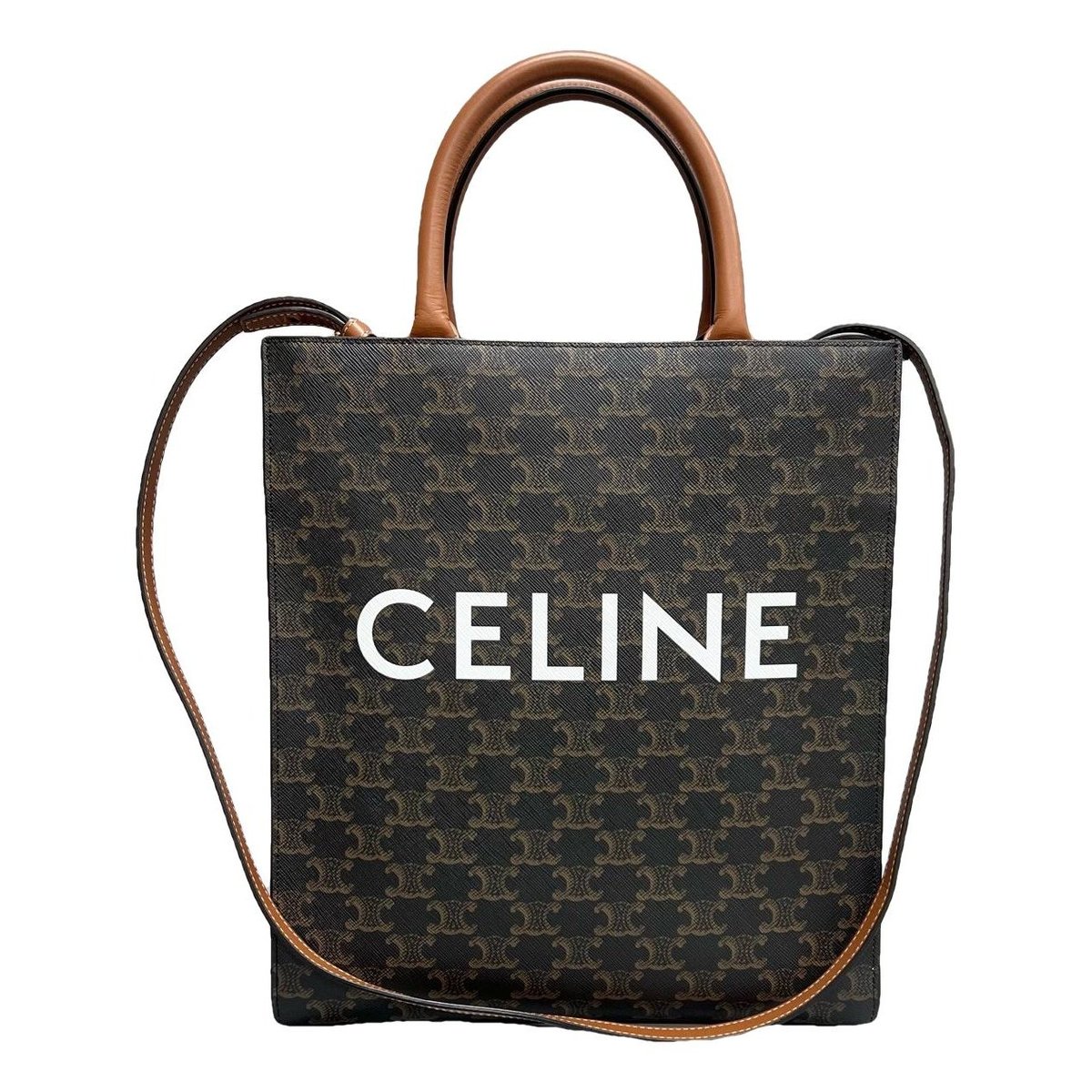 Cabas Vertical leather handbag